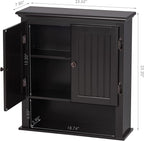 UTEX Bathroom Wall Cabinet, Bathroom Medicine Cabinet with Adjustable Shelves and Doors, Over the Toilet Storage Cabinet, Espresso
