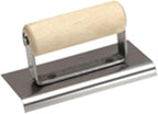 MARSHALLTOWN QLT Stainless Steel Hand Edgers, Wood Handle Material, 152mm Width, 203mm Length, 19mm Radius, 22mm Lip, Made In The USA, CE525S