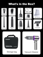Vacuum/Air Duster 80,000RPM Super Power Mini Car Vacuum Cleaner 4-in-1 air Blower Gun Air Duster & Air Blower & Pump Hand Electric air Duster Handheld dust Blower Blower Cordless (Purple)
