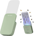 Mosalogic Fly Insect Trap Plug-in Fruit Flies Killer Gnat Trapper Moth Catcher Fly Trapper UV Attractant Catcher for 400 Sq Ft of Protection Green-1PACK