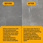 Rhoose Point Remedies Beeswax Polish for Stone & Concrete 3.5 Fl Oz – Cleans, Seals & Protects Natural & Man-Made Surfaces inc. Marble, Quartz, Granite, Slate, Ceramic