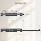 Supforce Valet Rod for Closet Pull Out, Retractable Slide Out Valet Rod Closet Organization, 12" Aluminum Valet Clothing Hanger Rods Perfect for Suits, Freshly Pressed Clothes, Black