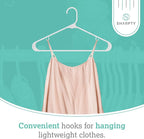 Sharpty Plastic Hangers Clothes Hangers for Clothing, Closet, Coats & Shirts - for Everyday Standard Use, Room Essentials & Basics - 40 Pack - White