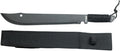 Jungle Master JM-021 Full Tang Machete, Black Blade, Black Cord-Wrapped Handle, 21-Inch Overall