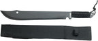 Jungle Master JM-021 Full Tang Machete, Black Blade, Black Cord-Wrapped Handle, 21-Inch Overall