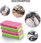 SCRUBIT Cellulose Scrub Sponge - Kitchen Cleaning Sponges for Dishes, Pans, Pots & More- 6 Pack Dishwashing Sponges - Colors and Packaging May Vary