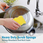 AIDEA Sponges Kitchen, 50 Pack Heavy Duty Dish Sponge, Cleaning Dish Scrubber Sponge for Home and Kitchen, Stink-Free Cleaning Supplies for Pots, Pans