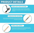 Weed Puller Tool, Stand Up Weed Puller Tool with Long Handle, Foot Platform Design - 4 Claw Steel Head Weeder Tool, Weeding Tool Weeds Remove Tools for Lawn/Yard