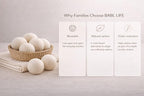XL Wool Dryer Balls 6 Pack, 3 Inch, 100% New Zealand Wool, Reusable Natural Fabric Softener for Towels, Bedding and Larger Loads, Helps Reduce Drying Time, Wrinkles and Static Cling