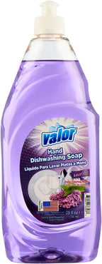 Valor Dishwashing Liquid, 25 fl oz – Dish Soap for Kitchen & Bathroom, Grease-Fighting, Gentle on Hands, Fast Rinse, Eco-Friendly Biodegradable Formula (25 fl oz (Pack of 1), Lavender)
