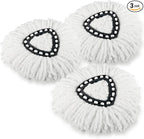3 Pack Spin Mop Refill Replacement Head Compatible with Ocedar EasyWring Spinning Mop - Microfiber Mop Replace Heads