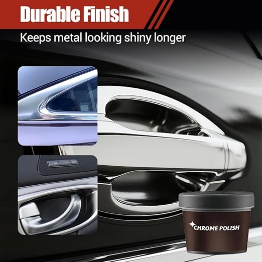 Quick Effective Metal Restoration Paste, Rust Remover for Metal, Metal Polish Cream, Chrome Cleaner and Polish (3PCS)