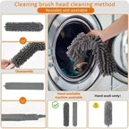 Microfiber Feather Duster 7-in-1 Kit, Dusters for Cleaning, Duster with Extension Pole 100 Inches, Cobweb Duster, Microfiber Dusters for High Ceilings and Fans, Blinds, Cars and Furniture