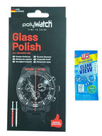 Polywatch Watch Crystal Glass polishing Paste with W5 Wipe Cleaner