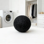 Wool Dryer Balls 6-Pack XL - Natural Reusable Laundry Fabric Softener, Reduces Wrinkles & Drying Time, Hypoallergenic, Leaves Fabrics Naturally Soft and Fluffy (Black)