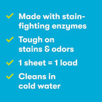 ECOS Laundry Detergent Sheets Vegan, No Plastic Jug, No Mess & Liquid Free - Hypoallergenic, Plant Powered Laundry Detergent Sheet - Free and Clear - 64 Count (Pack of 1)