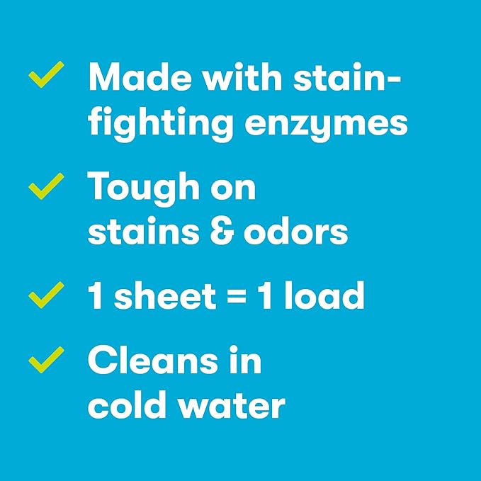 ECOS Laundry Detergent Sheets Vegan, No Plastic Jug, No Mess, Liquid Free - Hypoallergenic, Plant Powered Laundry Detergent Sheet - Magnolia & Lily - 64 Count (Pack of 1)