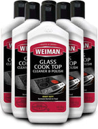 Weiman Glass Cook Top Cleaner and Polish - 10 Ounce [6 Pack] Heavy Duty No Scratch Glass Ceramic Safe Non-Abrasive Stovetop Cooktop Cleaner
