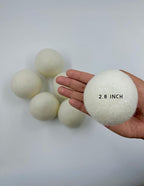 Wool Dryer Ball Laundry Reusable, Natural, Organic, Dryer Sheets and Fabric Softener Alternative,Save Energy, Pack of 6