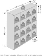 Furinno Simple Cube Storage Organizer, 16-Cube Display Shelf, Open Back Shelving Unit, Storage Shelves, Extra Thick Frame, for Organization and Storage, Living Room, Home Office, White