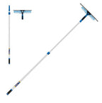 Unger Professional 2-in-1 Squeegee and Scrubber, 14” Window Cleaning Tool and 8’ Connect & Clean Pole, Essential Glass Supplies for Commercial and Residential Use, Microfiber Sleeve
