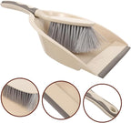 1Set Kitchen Desktop Cleaning Brush Broom Dustpan Kit Ergonomic Home Cleaning Accessory Durable and Flexible Bristles for Easy Dust Removal White