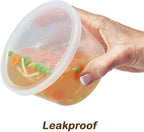 DuraHome Deli Containers with Lids for Food Storage Leakproof - 46 Sets BPA-Free Plastic Microwaveable Clear Food Storage Container Premium Quality, Freezer & Dishwasher Safe (Mixed - 16oz & 32oz.)