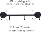 6 Hooks Magnetic Utensil Holder Untensil Rack Tool Hanger Organizer for Refrigerator, Metal Cabinet, Metal Stove, Grill, BBQ