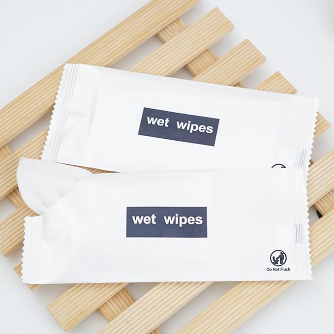 Wet Wipes Individually Wrapped, Wet Naps 300 Pack, Bulk Hand Wipes for Homeless, Suitable for Restaurant, Wedding, Barbecue