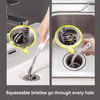 Pipe Dredging Brush Bathroom Hair Sewer Sink Cleaning Brush Drain Cleaner Clog Plug Hole Remover Sewer Pipeline Cleaning Tools
