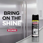Weiman Stainless Steel Cleaner & Polish Streak-Free Shine - For Refrigerators, Oven, Dishwasher, Stove - 4 Pack Aerosol Spray with Microfiber Cloth Included