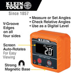 Klein Tools 80035 Level, Digital Electronic Level and Angle Gauge Tool Kit with Plumbers Straps, Measures Angles, Magnetic Base, 2-Piece