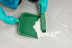 SPARTA Large Handheld Dustpan with Hanging Hole, Heavy-Duty Plastic Dustpan with Wide Lip for Countertops and Surfaces, Plastic, 10 Inches, Green