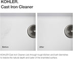 KOHLER K-23725-NA Cast Iron Cleaner, For Kitchen and Bathroom, 8 oz Bottle, Non-abrasive Cream-based Cleaner (Pack of 2)