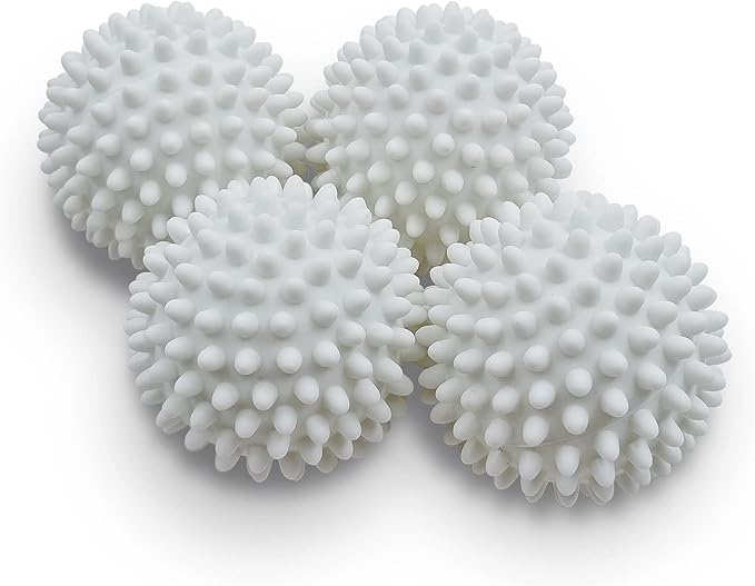 Dryer Balls 4 Pack - Non-Toxic Reusable Dryer Balls (White)