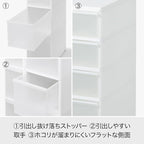 Like-IT Laundry Storage Gap Drawer Slim 3 Tiers (with Detachable Adjuster) Approx. Width 7.3 x Depth 18.3 x Height 36.2-37.2 inches (18.5 x 46.5 x 92-94.5 cm), White, Made in Japan, Can Be Used