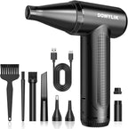 Compressed Air Duster - 150000RPM Brushless Motor, Mini Air Blower for PC Cleaning Kit, Canned Air Duster for Computers, Rechargeable & Portable Compressed Air for Electronics