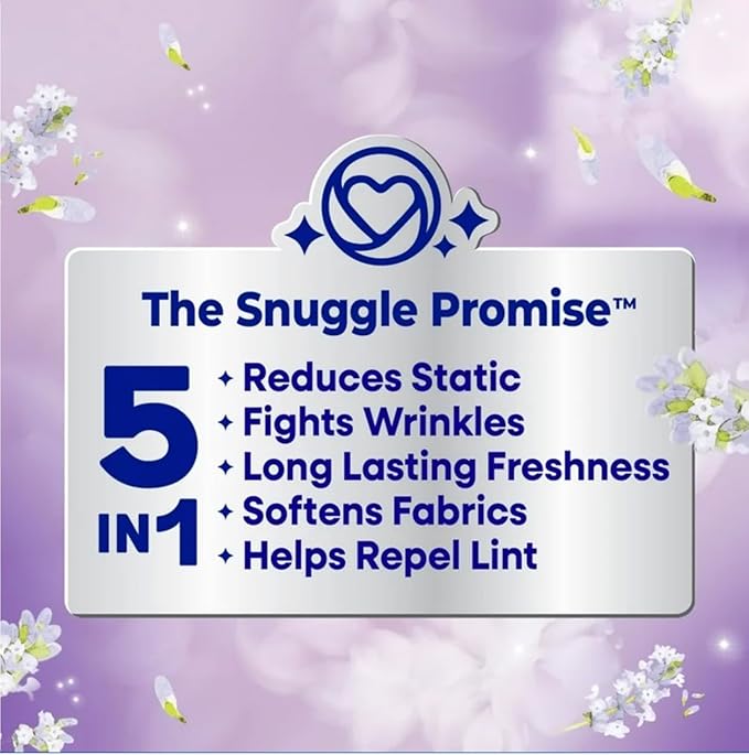 Snuggle Fabric Softner Dryer Sheets, 80 Count (Pack of 4) (Pack Of 4, (80 Sheets), Lavender Breeze Soothing Comfort)