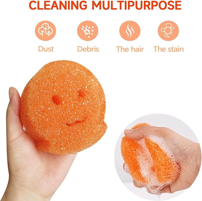 6 Pcs Scrubber Color Sponges,Non-Scratch Cleaning Sponges Kitchen,Temperature Controlled Kitchen Sponge for Washing Dishes,Household Bathroom Odor Resistant Scrubber-Bpa Free
