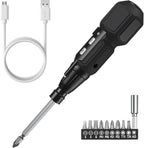 ORIA Electric Screwdriver Cordless, 12 in 1 Rechargeable Electric Screwdriver Set with 10 Bits and 1/4 inch Bit Holder, Power Repair Tool Kit with LED Lights, Charging Cable, for Phones,Toys, PC