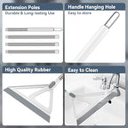 Multifunction Magic Broom, Squeegee Broom for Floor, Rubber Silicone Broom for Floor Cleaning, Magic Broom Sweeper for Living Room, Kitchen, Bathroom-Easy Dry The Glass (Grey, 54 INCH)