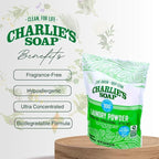Charlie’s Soap Laundry Powder (100 Loads, 2 Pack) Hypoallergenic Deep Cleaning Washing Powder Detergent – Eco-Friendly, Safe, and Effective