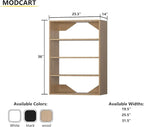 MODCART Short Tower Closet Unit, Modular Closet System, Wood Closet System Organizer with Storage for Walk In Closets, Clothing Rack Wardrobe for Hanging Clothes, Bedroom, Wood, 25.5"W
