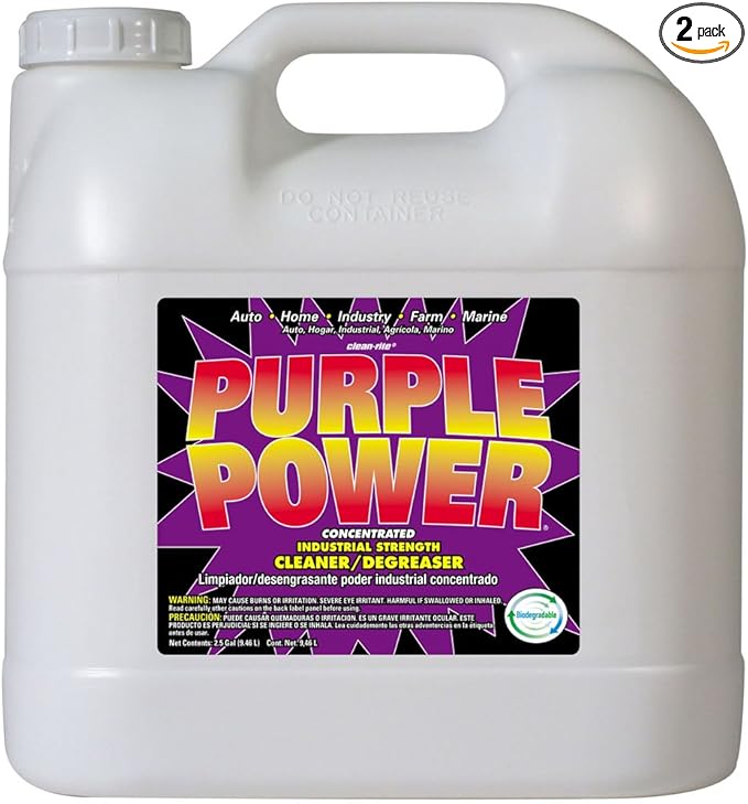 Purple Power (4322C-2PK) Industrial Strength Cleaner and Degreaser - 2.5 Gallon, (Case of 2)