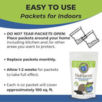 NoHarm Rodent Control | Smarter Than Repellent | Blocks Scent-Trails | Disrupts Mice and Rats | Safe | 4 Packets for Indoor Use