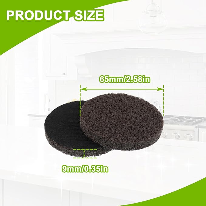 16pcs Performance Pads Power Scrubber Pads Set Electric Scrubber Replacement Scouring Pads fit for Dremel Versa Scouring Pads,Browm