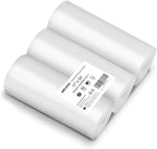[2024 New] 11" x 50' 3 Rolls, Vacuum Sealer Rolls Bags for Food, Great for Food Storage, Sous Vide and Meal Prep, Wevac Lite