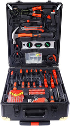 Home Repair Tool Set Kit, Luxebough Mechanics Tool Set with Rolling Tool Box, 4 Drawer Toolbox Storage Case, General Household Tool Kit for Maintenance, Garden, Homeowner, Handyman (900 PCS)