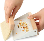 Mini Dustpan and Brush Set,Small Beechwood Dust Pan and Brush Set,Portable Cleaning Broom with Dustpan Combo Set with Natural Sisal