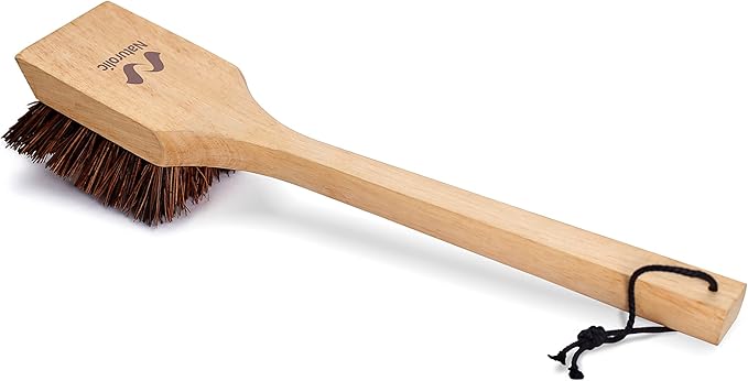All-Natural Wooden Grill Brush and Grill Cleaner | Works as Scraper Tool for Tough Grill Residue | Bristle-Free Grill Brush for Outdoor Grill | Safe Grill Rescue Brush and BBQ Cleaner